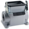 Bulkhead housing, size HB6, aluminum alloy, PG21/PG29, angled, longitudinal bow locking, IP65, 70005200