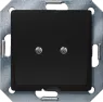 DELTA i-system soft black outlet plate, 55x 55 mm
