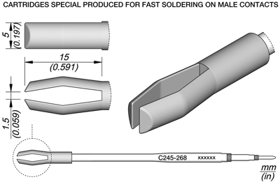 C245268 JBC Soldering tips, desoldering tips and hot air nozzles