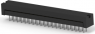 Pin header, 40 pole, pitch 2.54 mm, straight, black, 746610-9