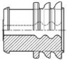 Wire seal, for faston plug housing, 963243-1