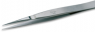 ESD precision tweezers, antimagnetic, stainless steel, 110 mm, 53CSA