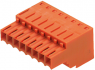 Socket header, 2 pole, pitch 3.5 mm, straight, orange, 2455450000