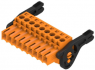 Socket header, 9 pole, pitch 3.5 mm, straight, orange, 1531070000