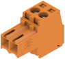 Socket header, 2 pole, pitch 3.5 mm, straight, orange, 1597360000