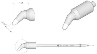C470008 JBC Soldering tips, desoldering tips and hot air nozzles