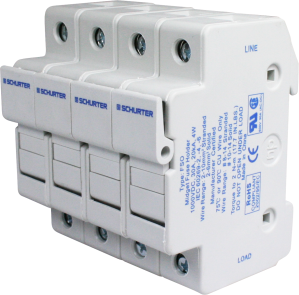 Fuse holder, 10.3 x 38 mm, 30 A, 600 V, DIN rail, 0091.0004