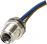 Sensor actuator cable, M5-flange socket, straight to open end, 4 pole, 0.2 m, 1 A, 21470000009