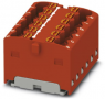 Distribution block, push-in connection, 0.14-2.5 mm², 12 pole, 17.5 A, 6 kV, red, 3002878