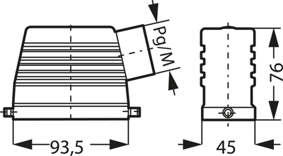 09300160540 Harting Housings for HDC Connectors Image 2