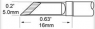 Soldering tip, Blade shape, (W) 5 mm, 471 °C, SCP-DRK50