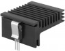 Extruded heatsink, 100 x 57 x 28 mm, 6 to 2.3 K/W, natural aluminum