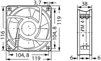 4184 NXH ebm-papst Axial Fans Image 2