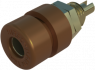 4 mm socket, screw connection, mounting Ø 8 mm, CAT O, brown, BIL 30 BR AU