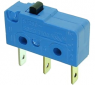 Subminiature snap-action switch, On-On, plug-in connection, pin plunger, 1.5 N, 6 (2) A/250 VAC, IP40