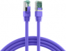 Patch cable, RJ45 plug, straight to RJ45 plug, straight, Cat 6A, S/FTP, LSZH, 0.25 m, purple