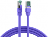 Patch cable, RJ45 plug, straight to RJ45 plug, straight, Cat 6A, S/FTP, LSZH, 7.5 m, purple
