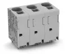 PCB terminal block, 16 mm², pitch 15 mm, 3-pole, Push-in CAGE CLAMP®, 16,00 mm², gray