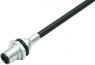 Sensor actuator cable, M12-flange plug, straight to open end, 8 pole, 0.5 m, PUR, black, 2 A, 70 3481 287 08