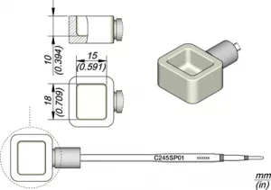 C245-SP01 JBC Soldering tips, desoldering tips and hot air nozzles