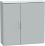 Control cabinet, (H x W x D) 1250 x 1250 x 420 mm, IP44, polyester, light gray, NSYPLAT12124G