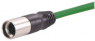 Sensor actuator cable, M17-cable socket, straight to open end, 17 pole, 10 m, PUR, black, 2 A, 21375200F02100