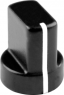 Toggle knob, 6 mm, aluminum, black, Ø 20.5 mm, H 17.3 mm, 5582.6631