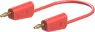 Measuring lead with (4 mm lamella plug, straight) to (4 mm lamella plug, straight), 500 mm, red, silicone, 1.0 mm², 64.1033-05022