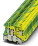 Protective conductor terminal, screw connection, 0.14-6.0 mm², 2 pole, 8 kV, yellow/green, 3046207