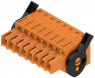 Socket header, 8 pole, pitch 3.5 mm, straight, orange, 1691630000