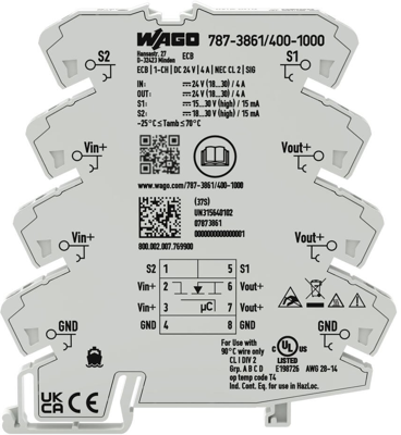 787-3861/400-1000 WAGO Device Circuit Breakers Image 4