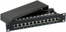 Patch panel, 12 x RJ45, horizontal, 1-row, (W x H x D) 254.6 x 44 x 108 mm, black, 37736SW.12