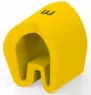 PVC cable maker, imprint "E", (L) 4.5 mm, max. bundle Ø 3.2 mm, yellow, EC5198-000