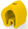 PVC cable maker, imprint "E", (L) 6 mm, max. bundle Ø 12.7 mm, yellow, EC1641-000