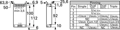 TMP 30112C TRACO POWER Built-In Power Supplies