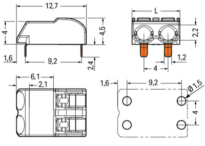 2060-1451/998-404 WAGO PCB Terminal Blocks Image 2