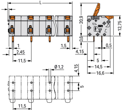 2601-1511 WAGO PCB Terminal Blocks Image 5