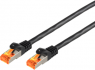 Patch cable, RJ45 plug, straight to RJ45 plug, straight, Cat 6A, S/FTP, PVC/PE, 30 m, black