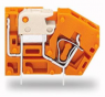 PCB terminal, 1 pole, pitch 5.08 mm, AWG 28-12, 16 A, cage clamp, orange, 742-106