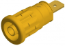 4 mm socket, flat plug connection, mounting Ø 12.2 mm, CAT III, yellow, SEP 2620 F6,3 GE