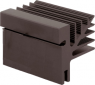 Extruded heatsink, 37 x 35.3 x 35 mm, 6.3 to 2.6 K/W, black anodized