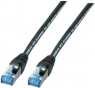 Patch cable, RJ45 plug, straight to RJ45 plug, straight, Cat 6A, S/FTP, LSZH, 10 m, black