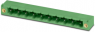 Pin header, 2 pole, pitch 7.62 mm, angled, green, 1795886