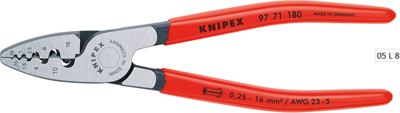 97 71 180 Knipex Crimping and Cable Lug Pliers