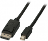 Mini DisplayPort - DisplayPort cable, St-St, 3m, black