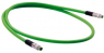Sensor actuator cable, M8-cable plug, straight to M8-cable plug, straight, 4 pole, 7.5 m, PVC, green, 2134C7C7405075