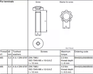 B44020J0600B000 EPCOS Accessories (Electrolytic Capacitors)