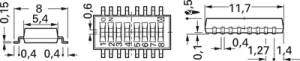 CHS-08MB Nidec Copal Slide Switches and Coding Switches