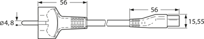 VIIG-H05VVF3G075-C5/2,00M SW9005 FELLER Power Cords Image 2