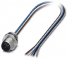 Sensor actuator cable, M12-flange plug, straight to open end, 5 pole, 0.5 m, 4 A, 1671111